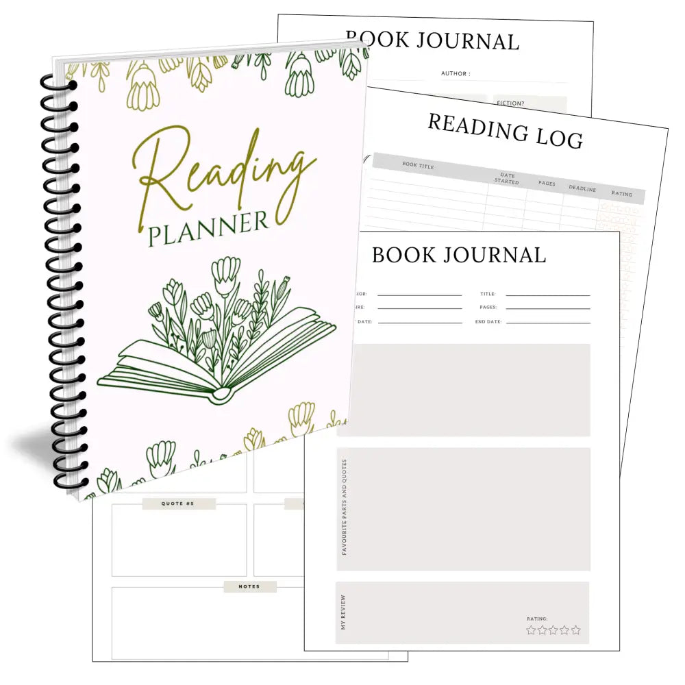 Premium Reading Planner - Plr With Canva Template Printable Planners