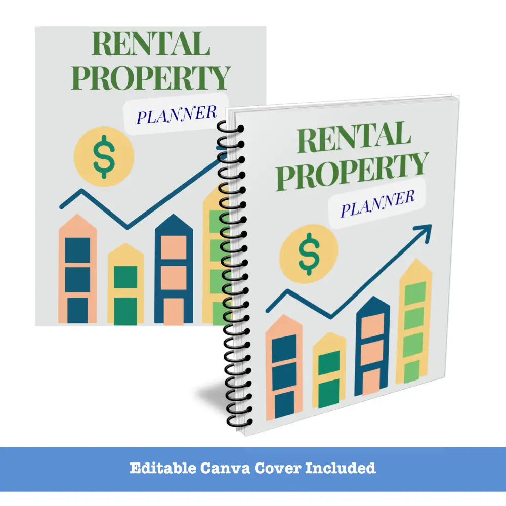 Premium Rental Property Planner - Plr With Canva Template Printable Planners