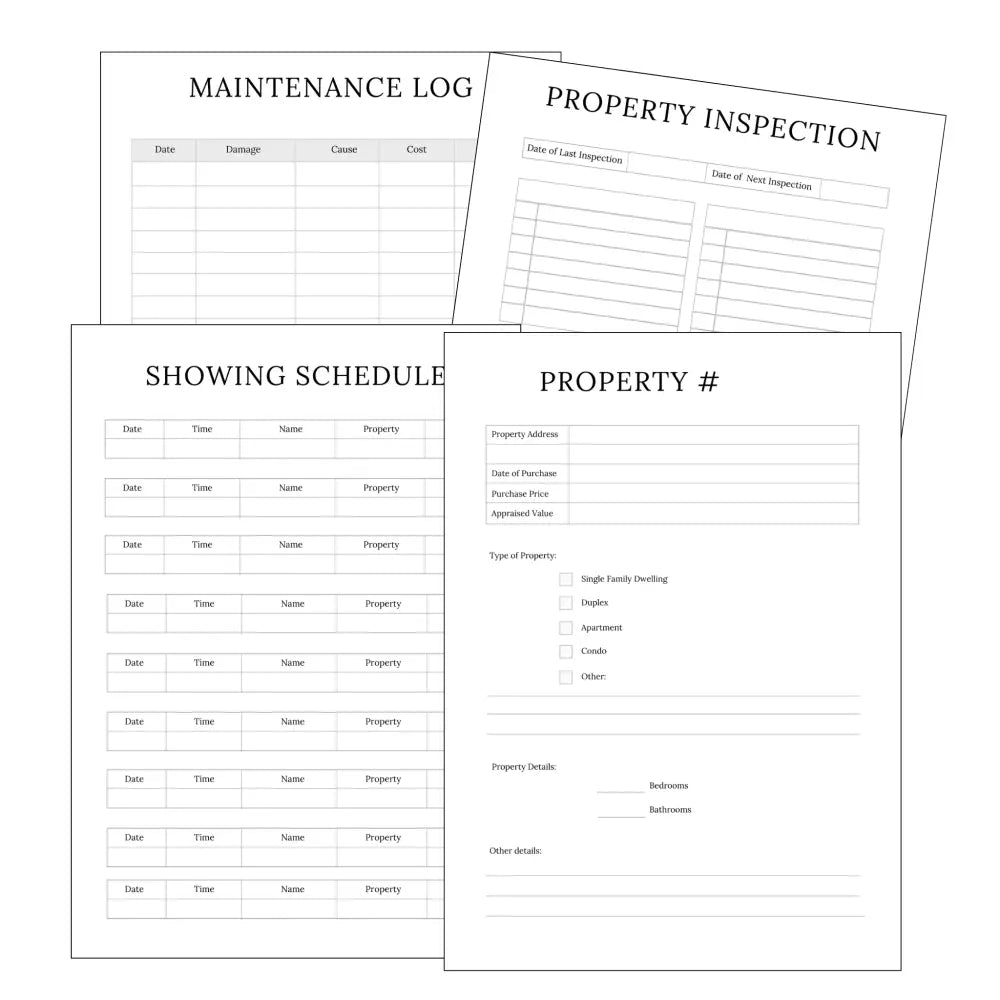 Premium Rental Property Planner - Plr With Canva Template Printable Planners