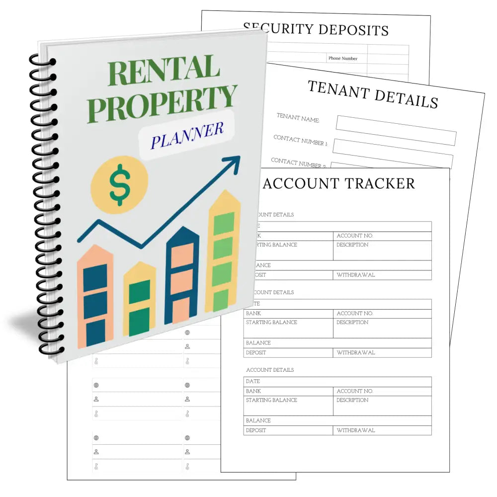 Premium Rental Property Planner - Plr With Canva Template Printable Planners