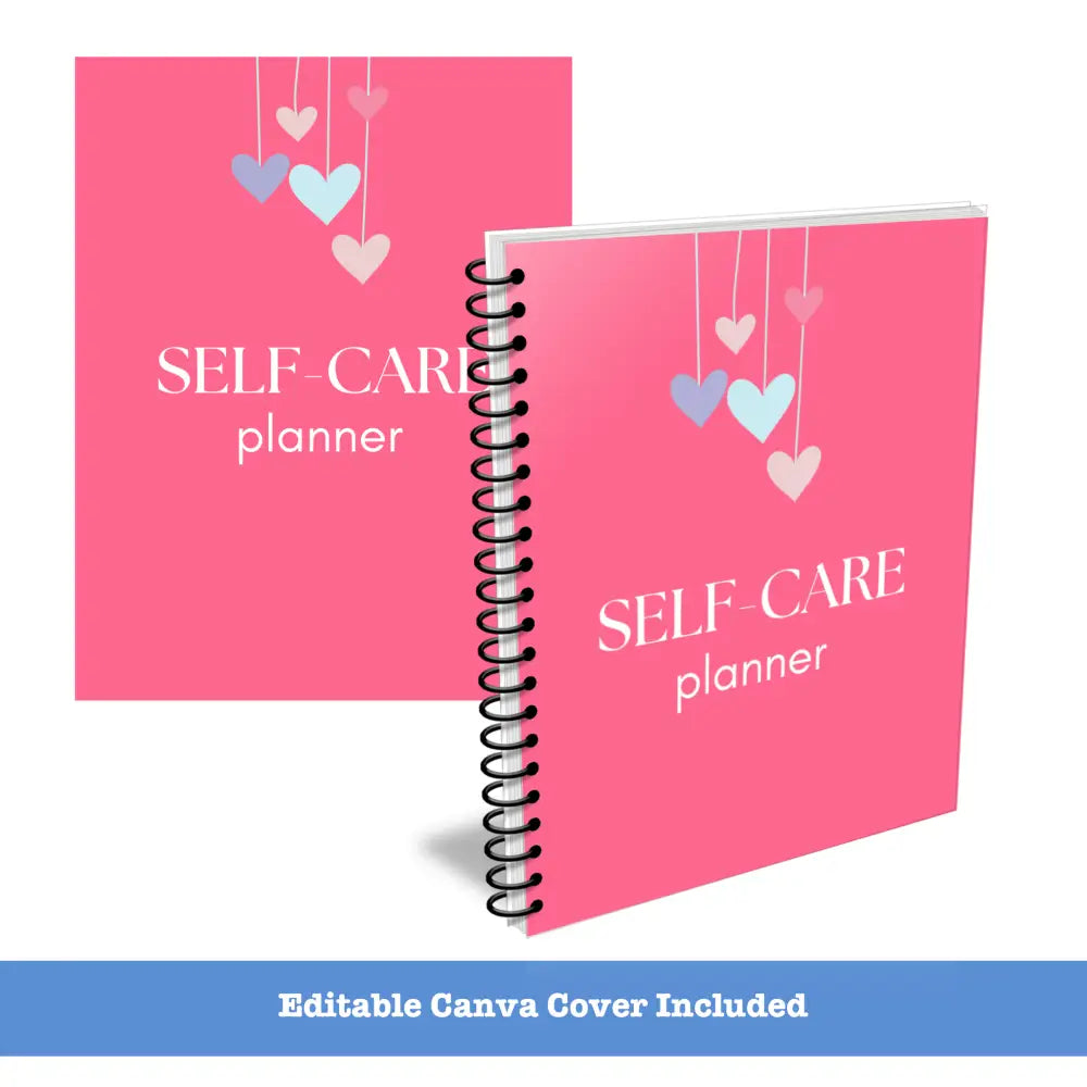 Premium Self-Care Plr Planner With Canva Template Printable Planners