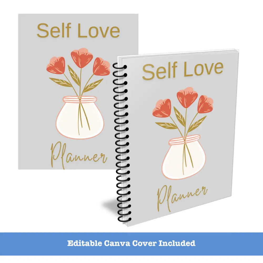 Premium Self-Love Planner - Plr With Canva Template Printable Planners