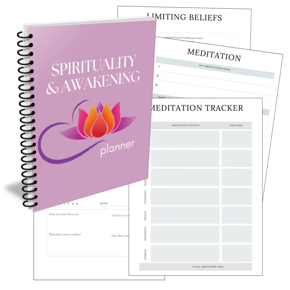 Premium Spirituality & Awakening Planner - Plr With Canva Template Printable Planners