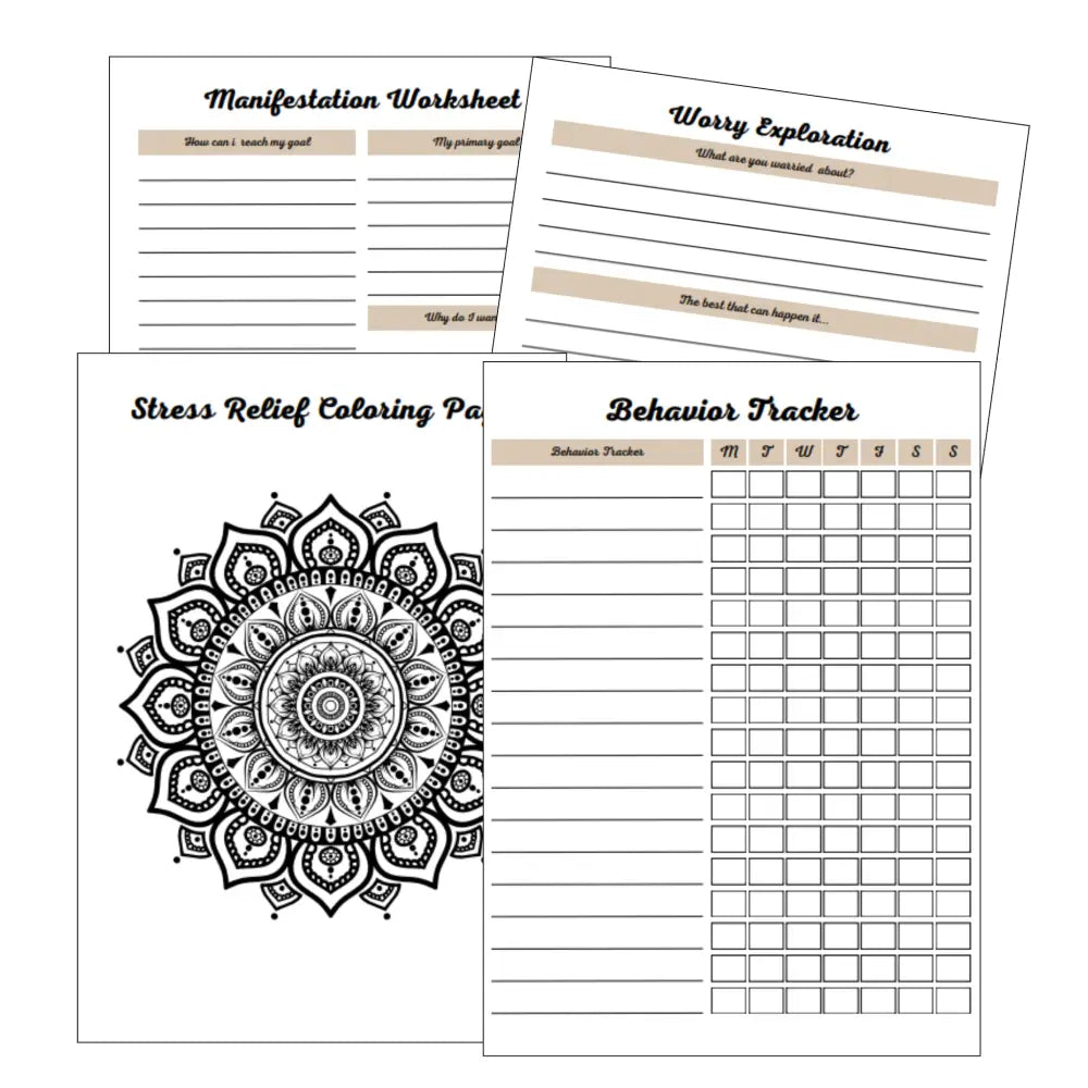 Premium Stress Management Planner - Plr With Canva Template Printable Planners