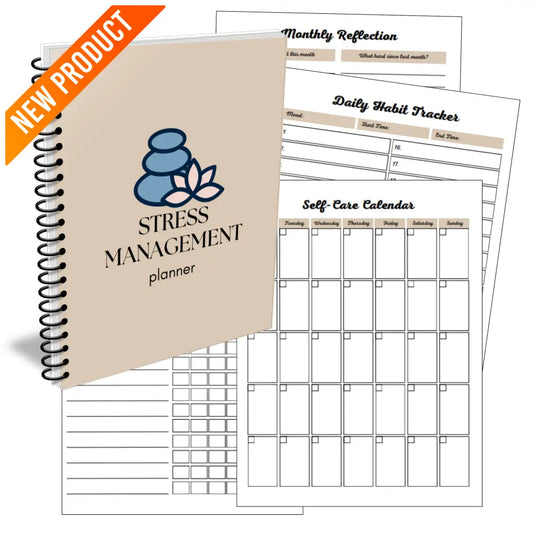 Premium Stress Management Planner - Plr With Canva Template Printable Planners
