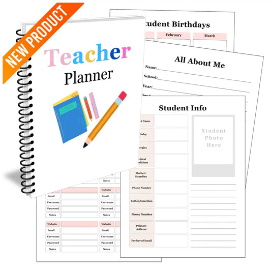 Premium Teacher Planner - Plr With Canva Template Printable Planners