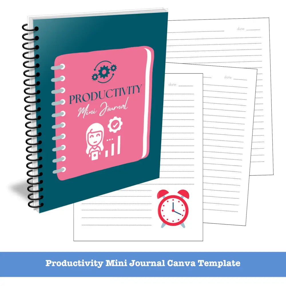 Productivity Journal Template - Canva Mini Plr Templates