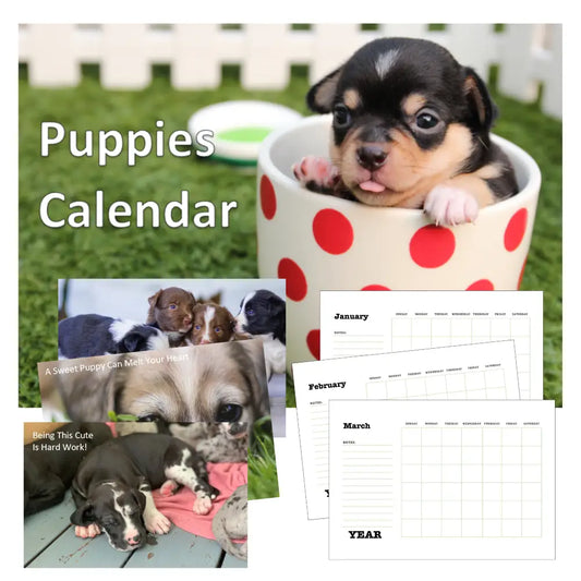 puppies printable plr calendar