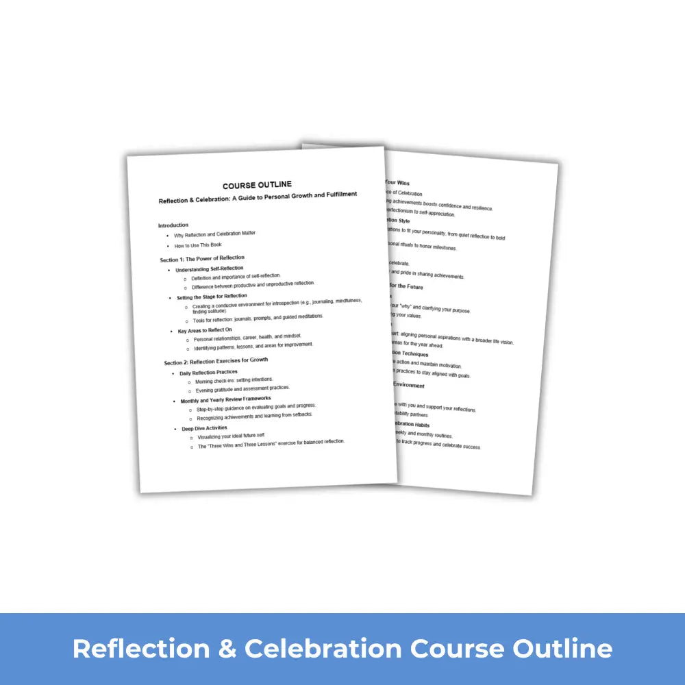 Reflection & Celebration - A Better Me PLR Course PLR Reports