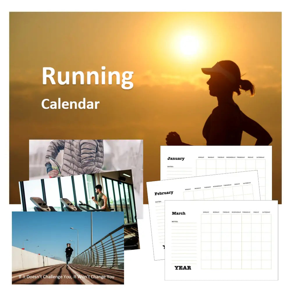 running printable plr calendar
