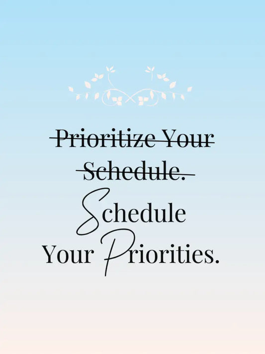 schedule your priorities wall art graphics plr