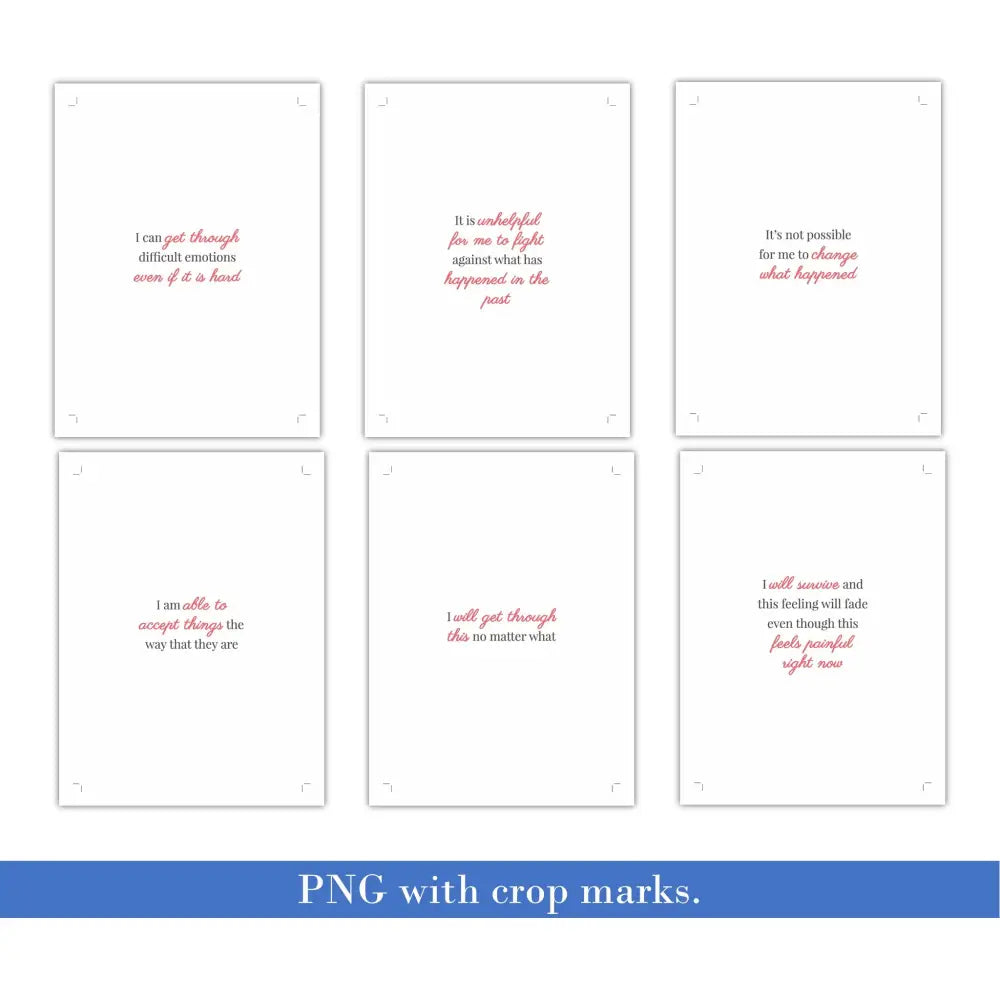 Self-Acceptance Affirmations - Plr Card Deck Business Templates