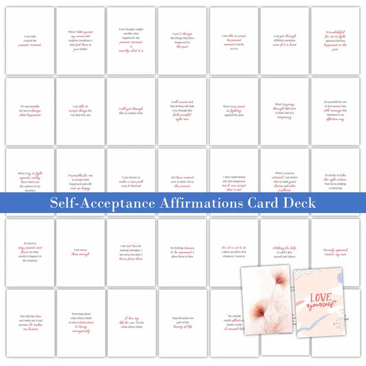 Self-Acceptance Affirmations - Plr Card Deck Business Templates
