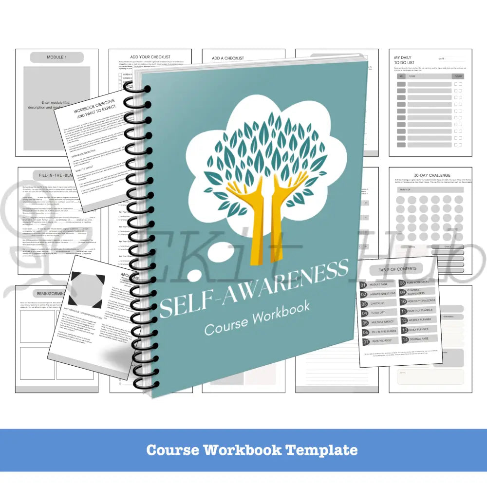 Self-Awareness Niche Course Template Pack + Create A Quick Guide Canva Templates