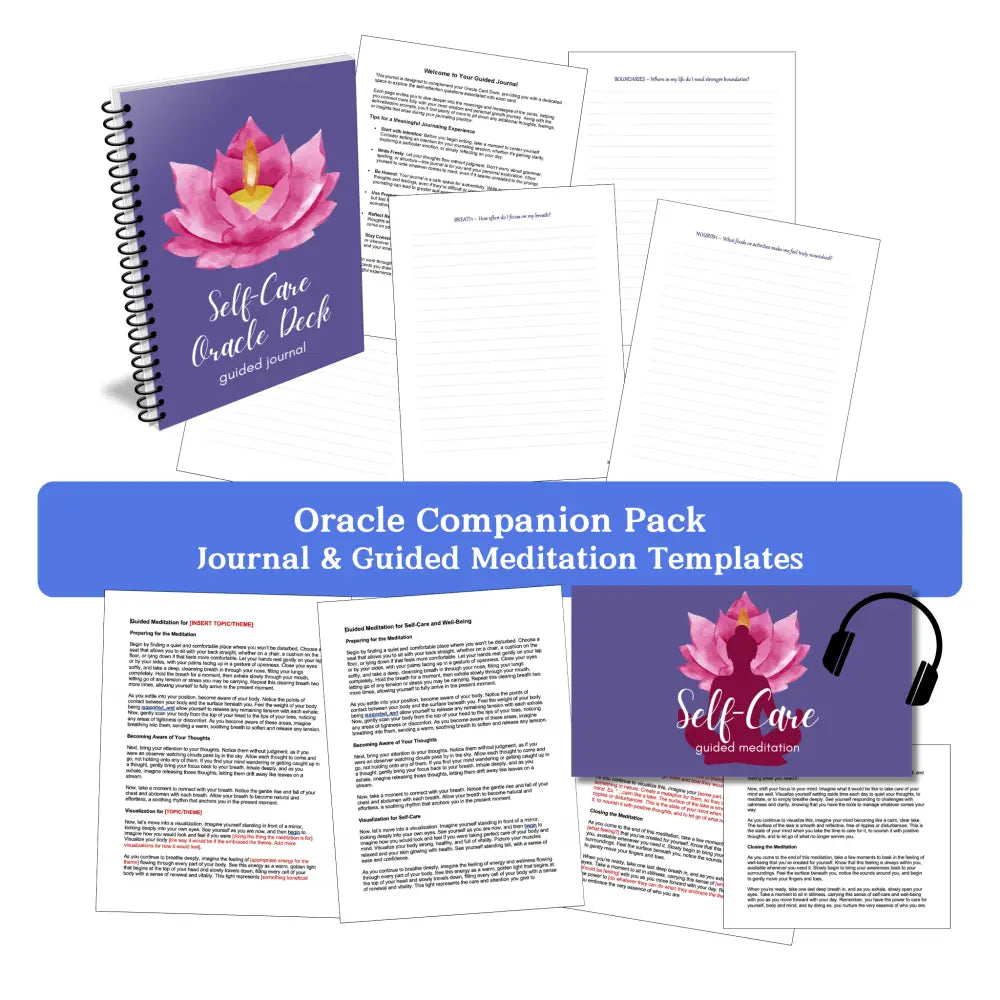 Self-Care Guided Meditation And Journal Plr Business Templates