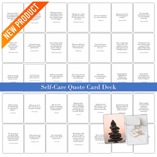 Self-Care Quotes - Plr Card Deck Business Templates