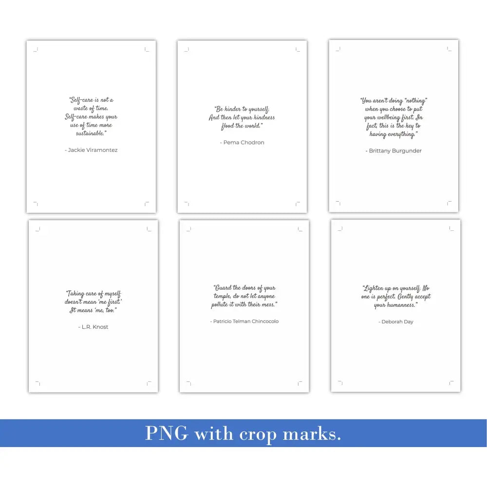 Self-Care Quotes - Plr Card Deck Business Templates