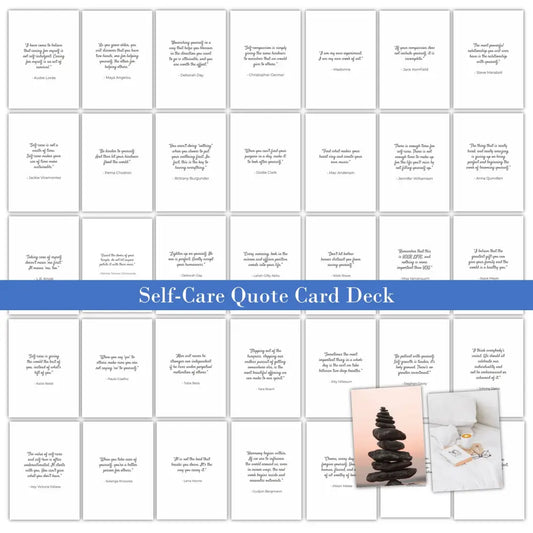 Self-Care Quotes - Plr Card Deck Business Templates