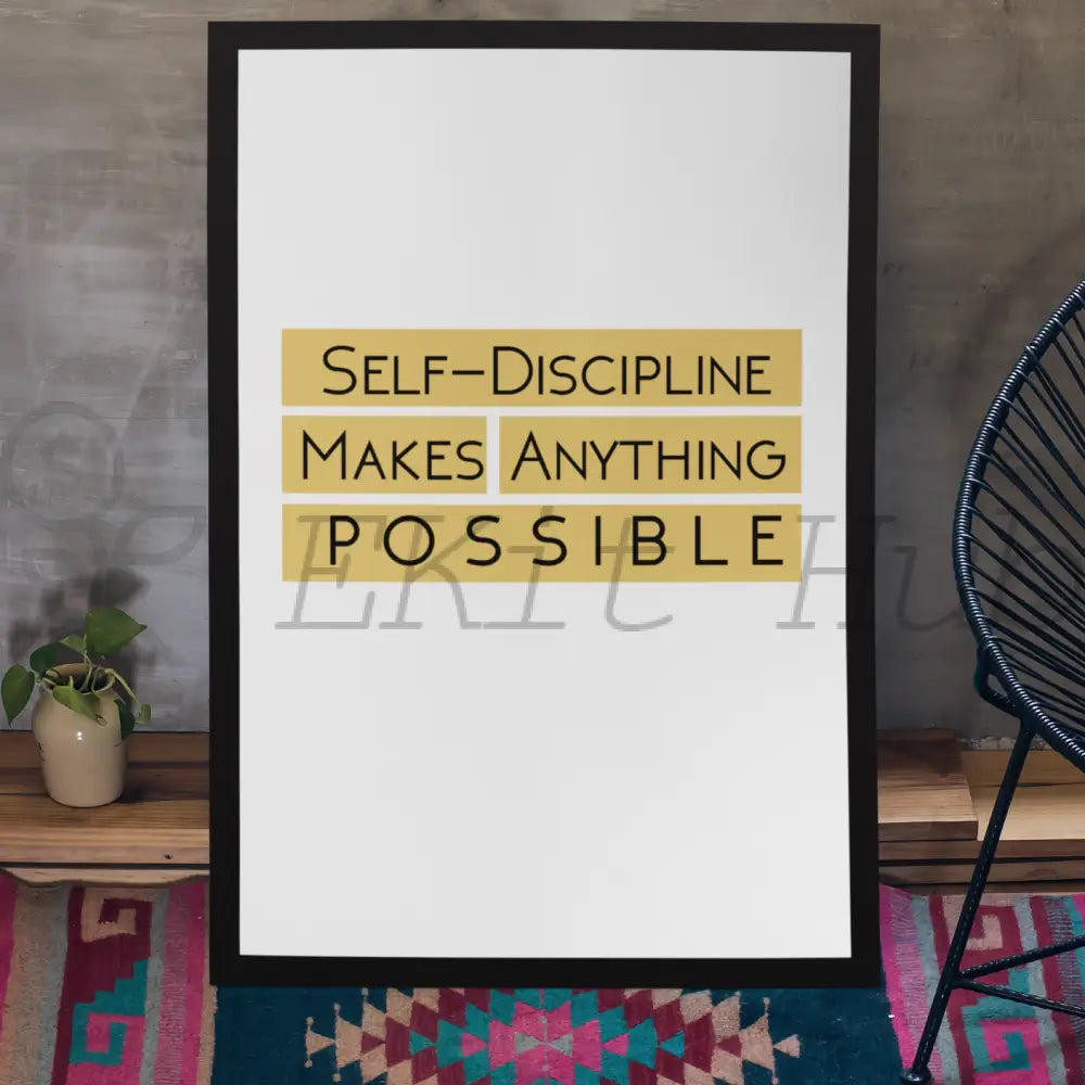 Self-Discipline Makes Anything Possible Plr Poster Graphic - For Print-On-Demand Wall Art And More