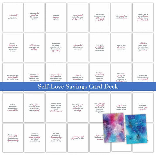 Self-Love Sayings - Plr Card Deck Business Templates