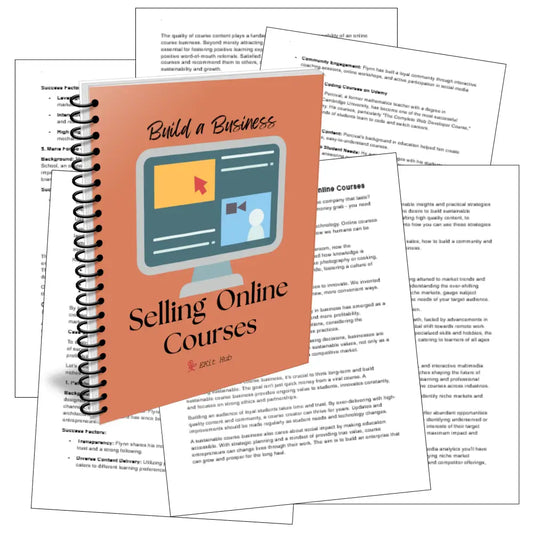 Sell Online Courses Guide + Templates Business