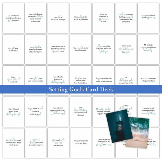 Setting Goals - Comfort Zone Affirmations Plr Card Deck Business Templates