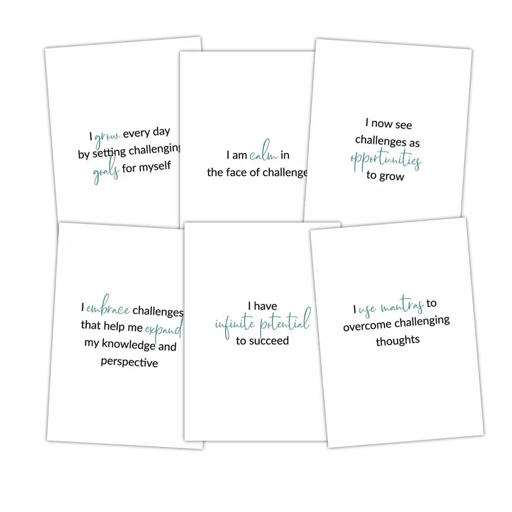 Setting Goals - Comfort Zone Affirmations Plr Card Deck Business Templates