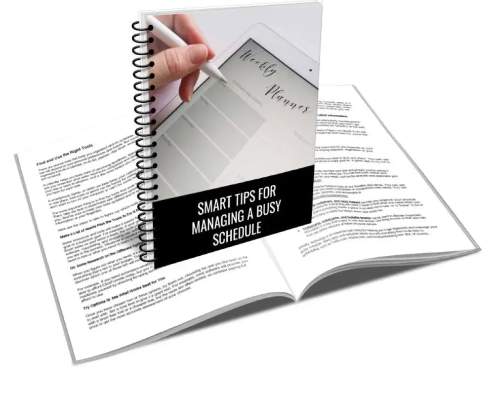Smart Tips For Managing A Busy Schedule Plr Report - Personal Development Content With Private Label