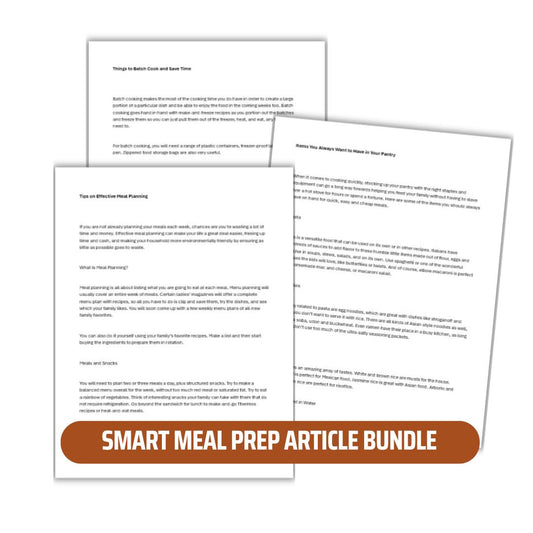 Smart Meal Prep - PLR Articles 3-Pack