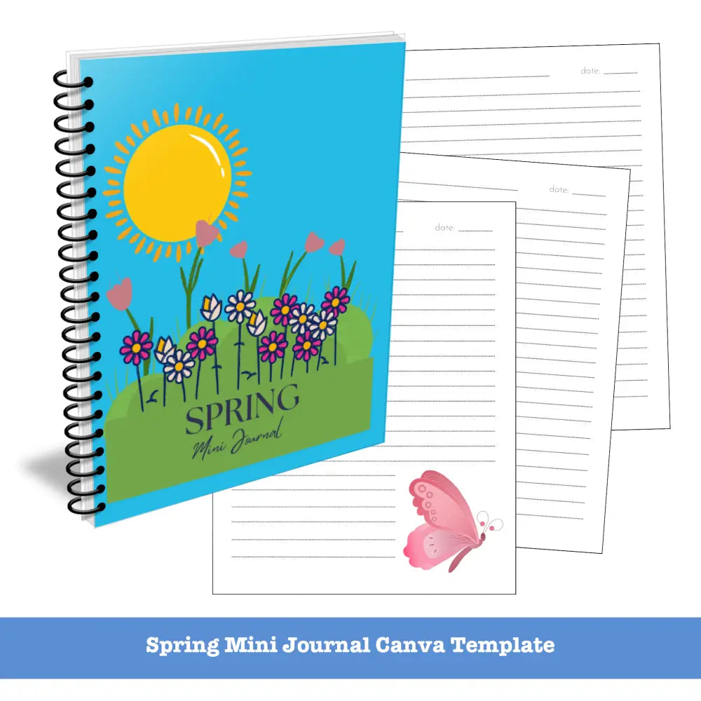 Spring Journal Template - Canva Mini Plr Templates