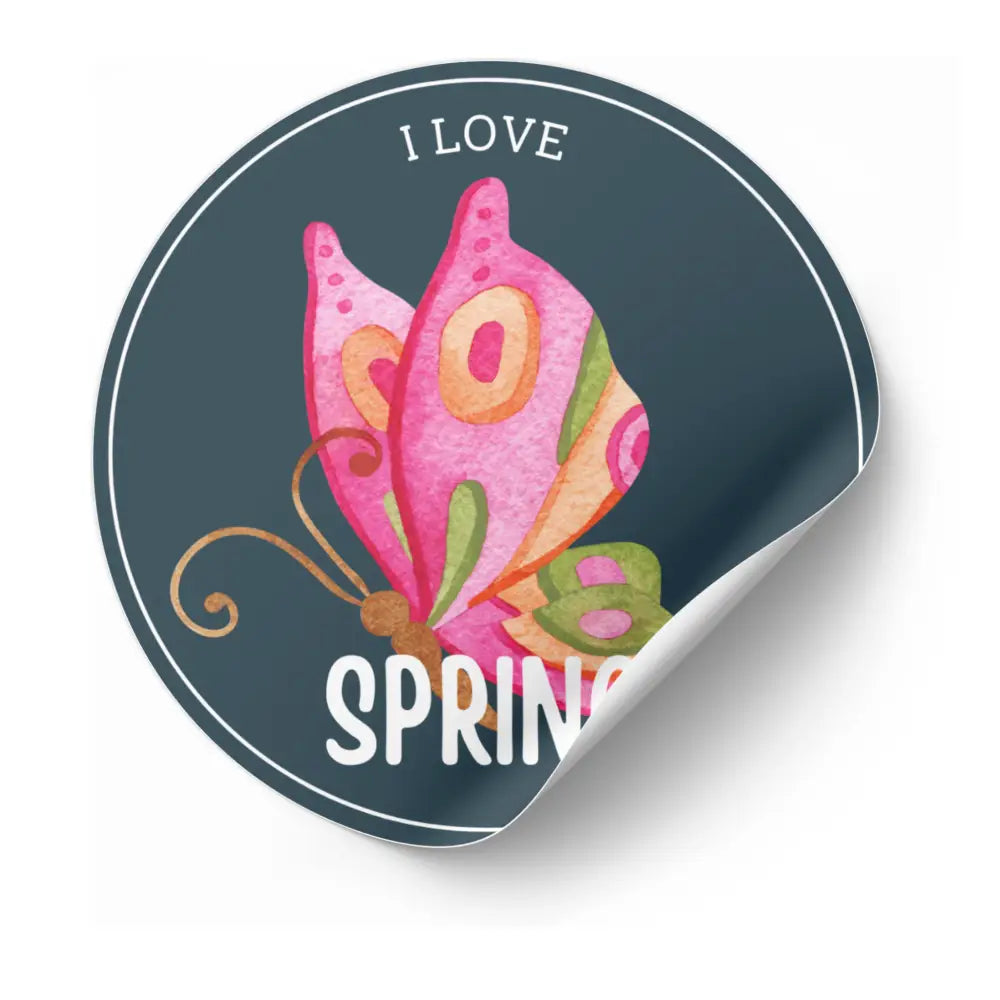 Colorable Stickers Spring Spring Printable Sticker PLR - Seasons Canva Sticker Template
