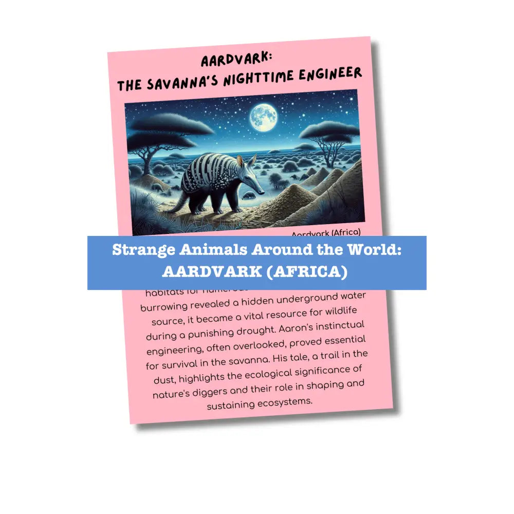 ’Strange Animals Of Africa’ Kid’s Activities- Plr Rights Printable Journals