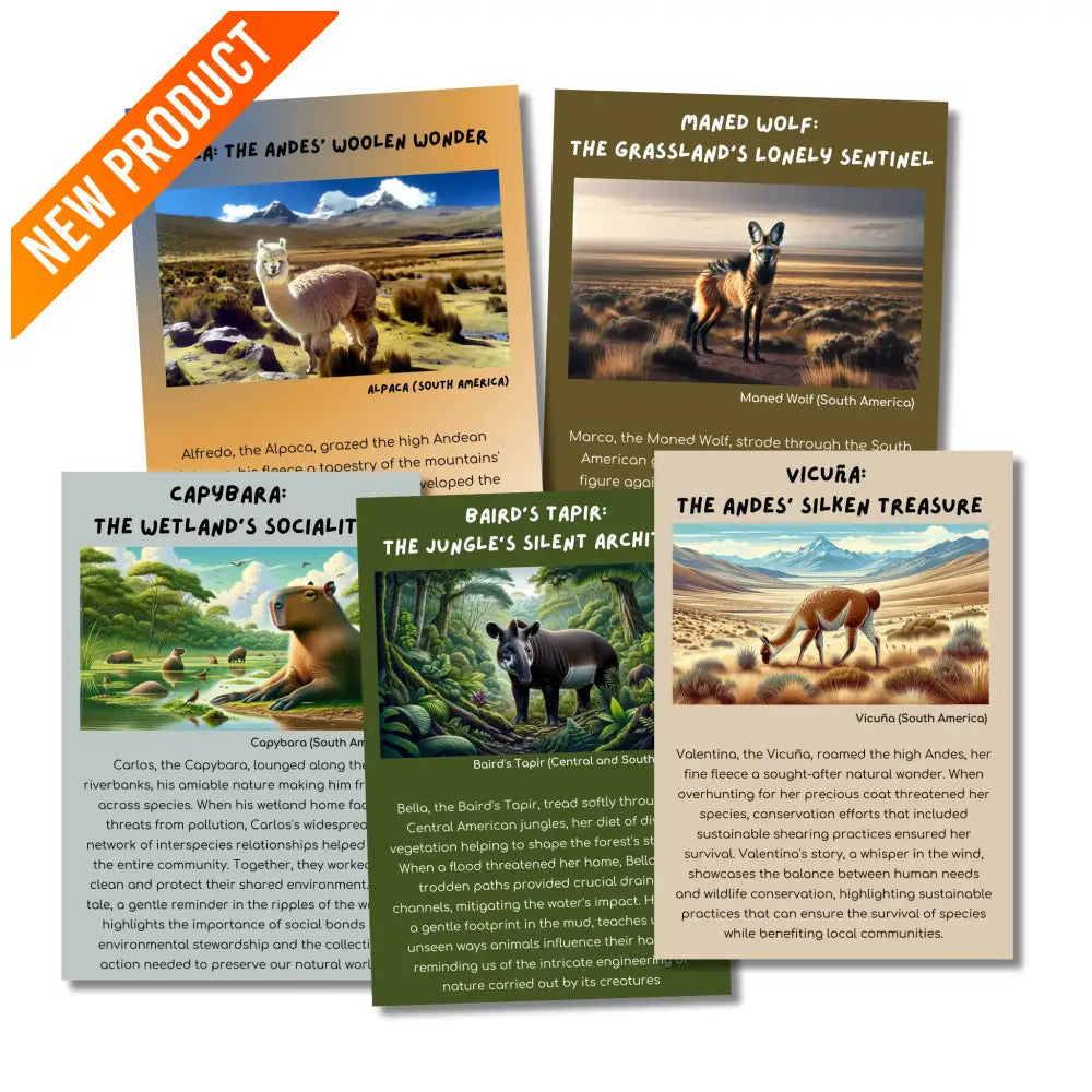 ’Strange South American Animals’ Kid’s Activities- Plr Rights Printable Journals