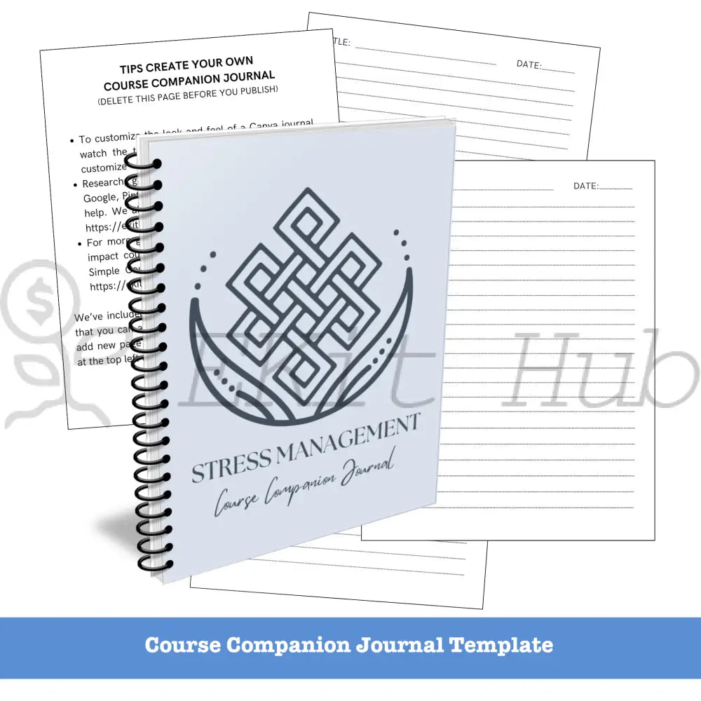 Stress Management Niche Course Template Pack + Create A Quick Guide Canva Templates