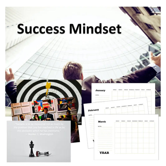 success mindset printable calendar plr