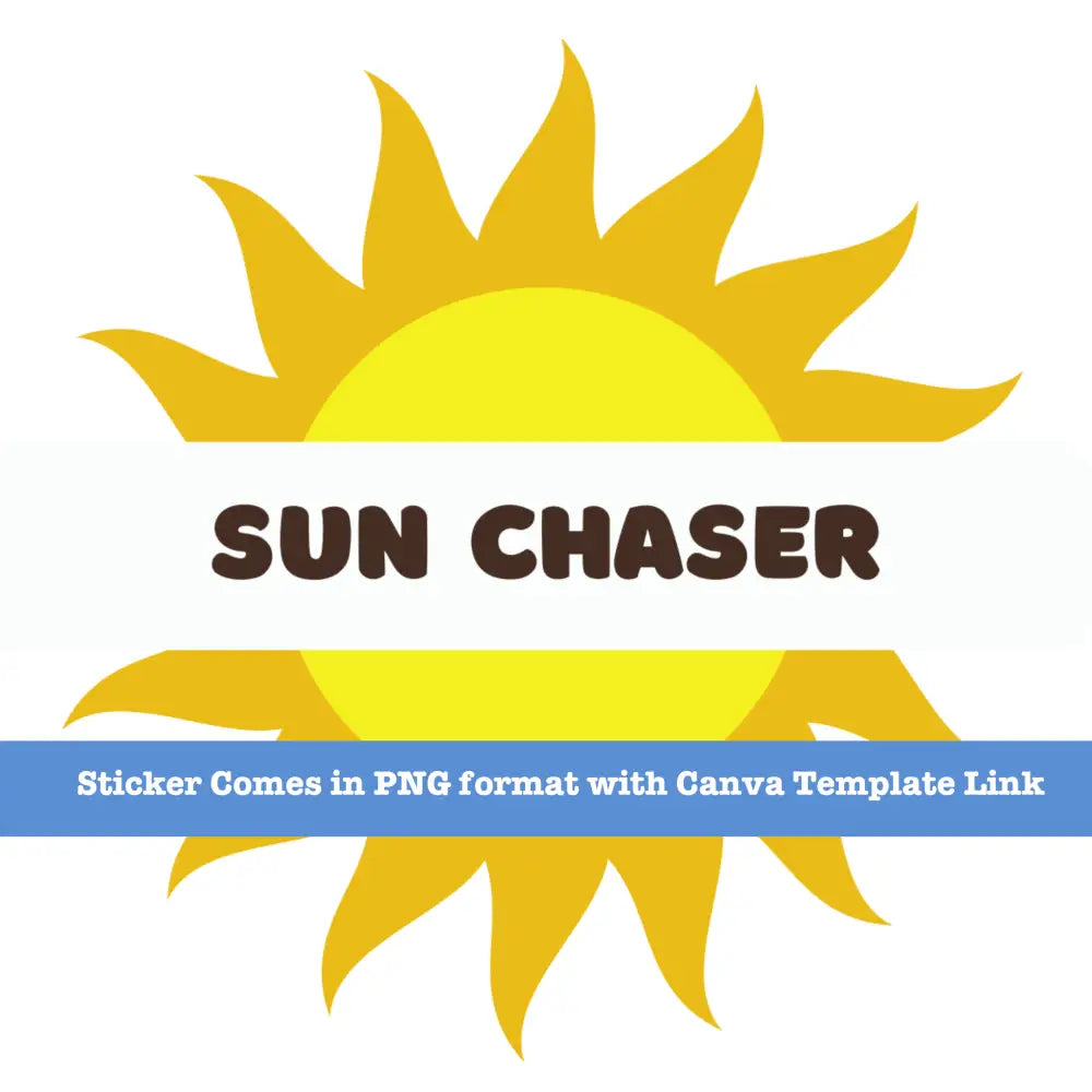Sun Chaser Sticker Canva Template