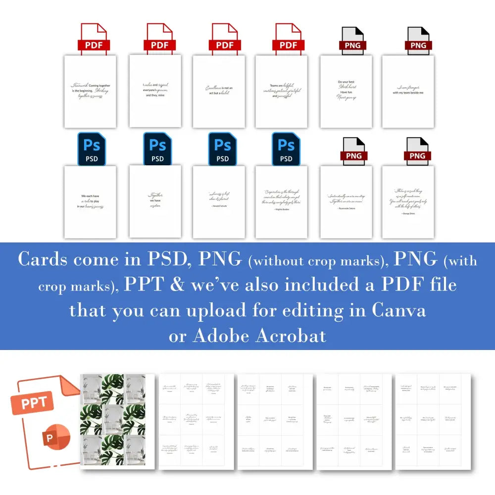 36-Teamwork Quote - Plr Card Deck Templates