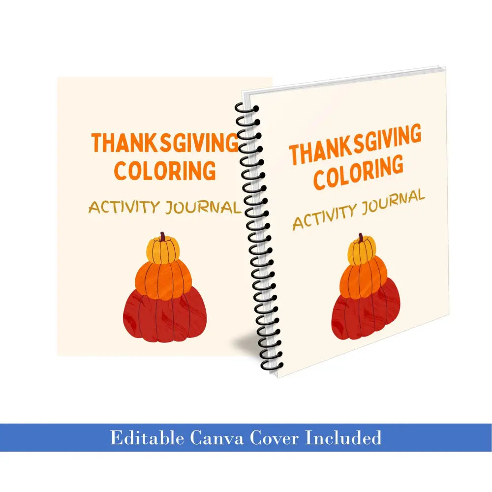 ’Thanksgiving Coloring Journal’ Kid’s Workbook - Plr Printable Journals