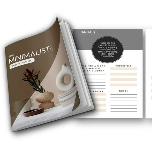 The Minimalists 365-Day Printable Planner Plr Planners