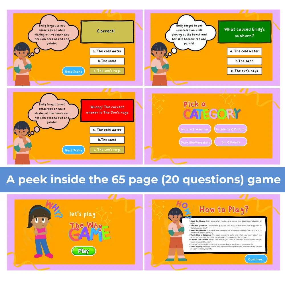 The Why Game Kid’s Game- Plr Rights Printable Journals