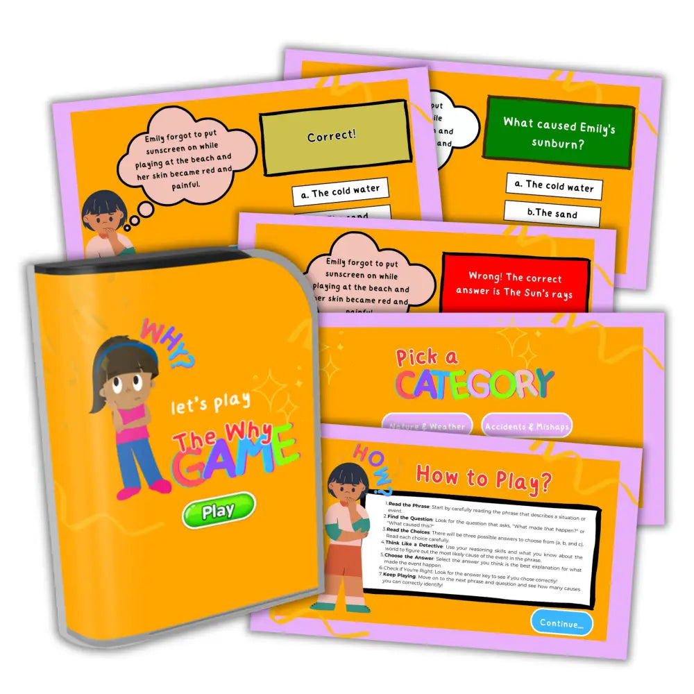 The Why Game Kid’s Game- Plr Rights Printable Journals