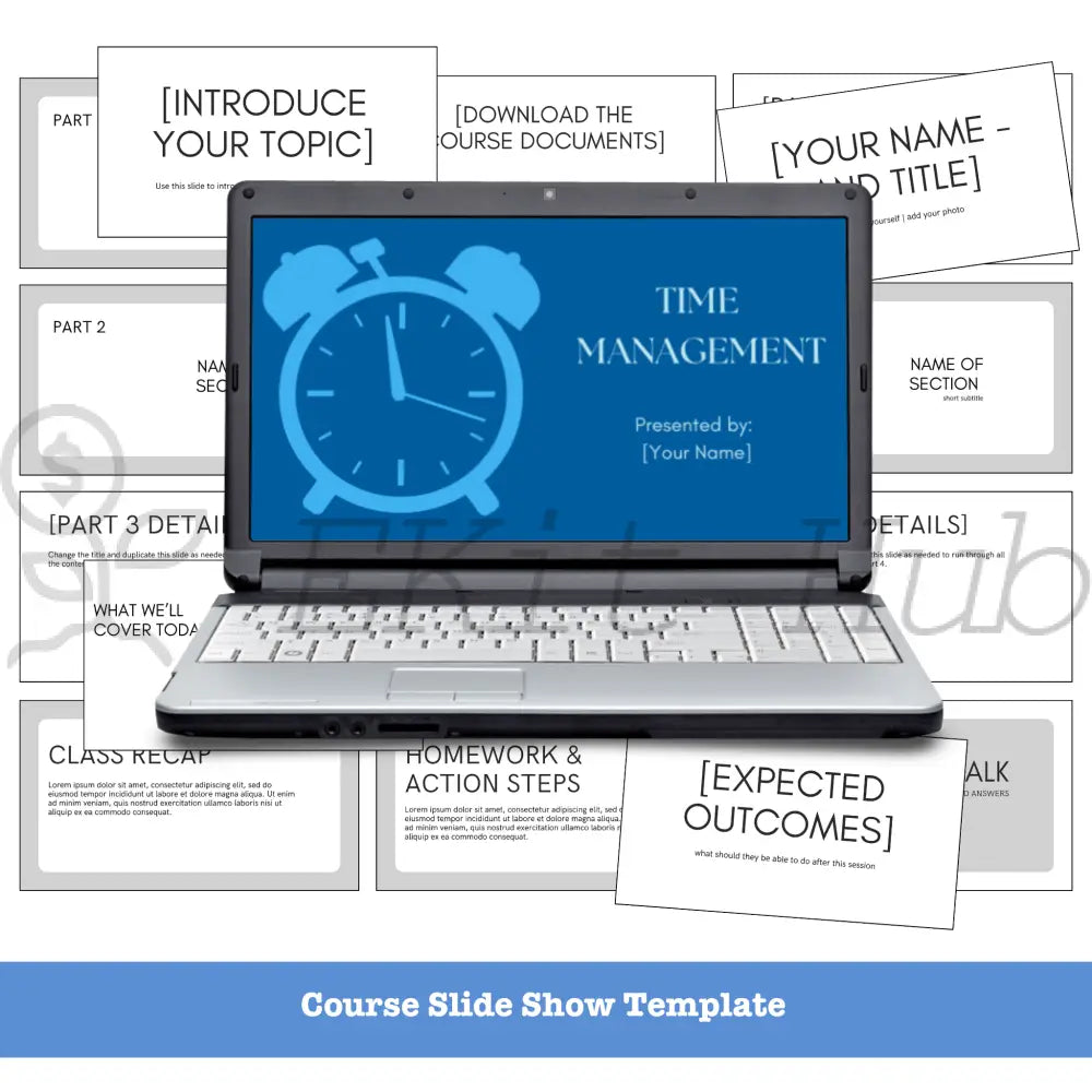 Time Course Inputs Time Management Course Templates & Quick Guide Pack