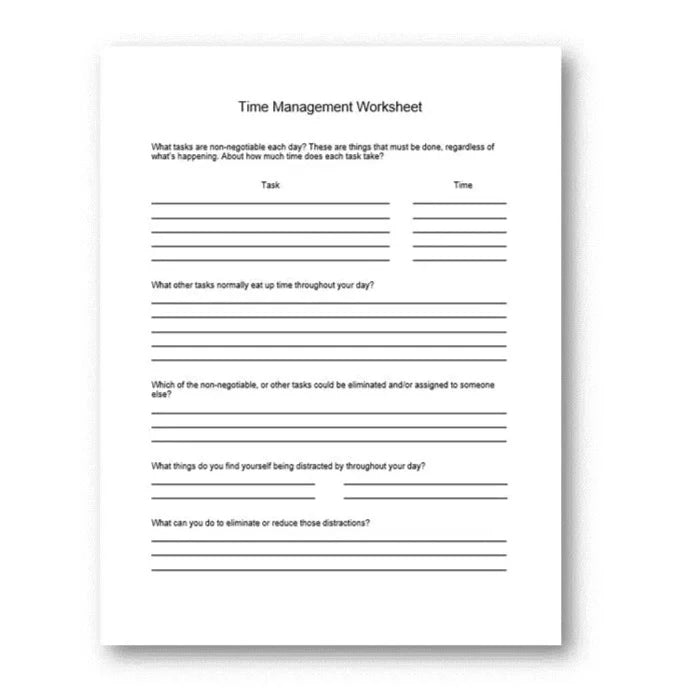 Time Management Skills PLR Checklist Worksheet time-management-skills-plr-checklist-worksheet
