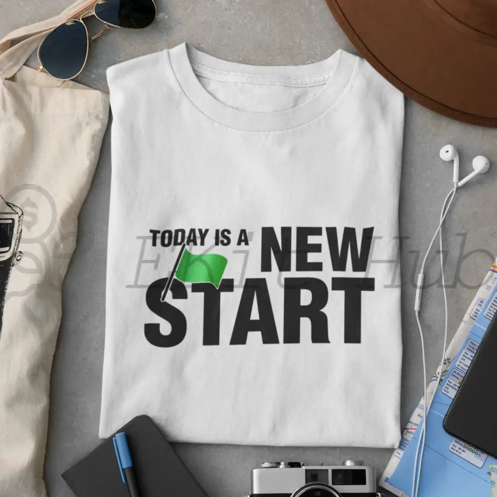 Today Is A New Start Plr Poster Graphic - For Print-On-Demand Wall Art And More Printable Graphics