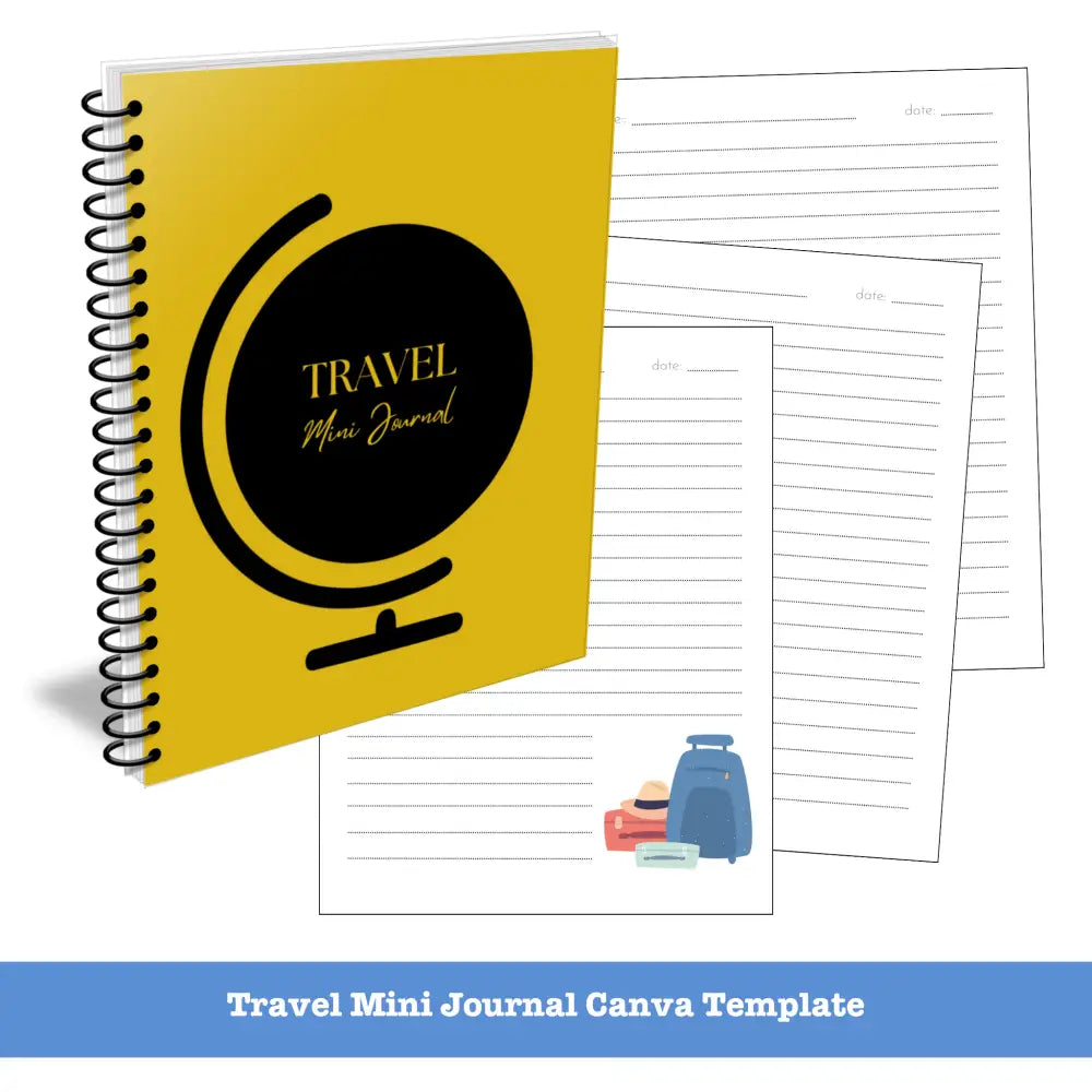 Travel Canva Journal Template - Mini Plr Templates