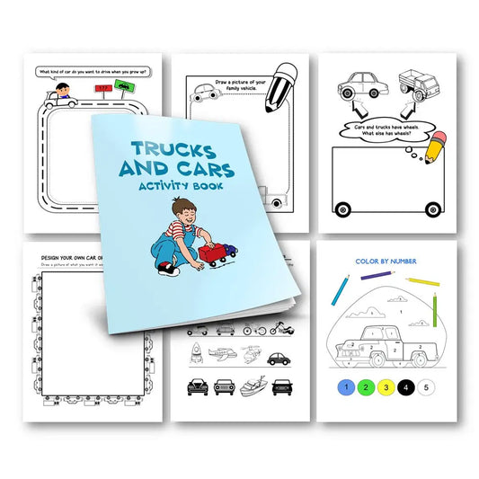 ’Trucks & Cars’ Kid’s Activity Book -Plr Printable Plr Journals