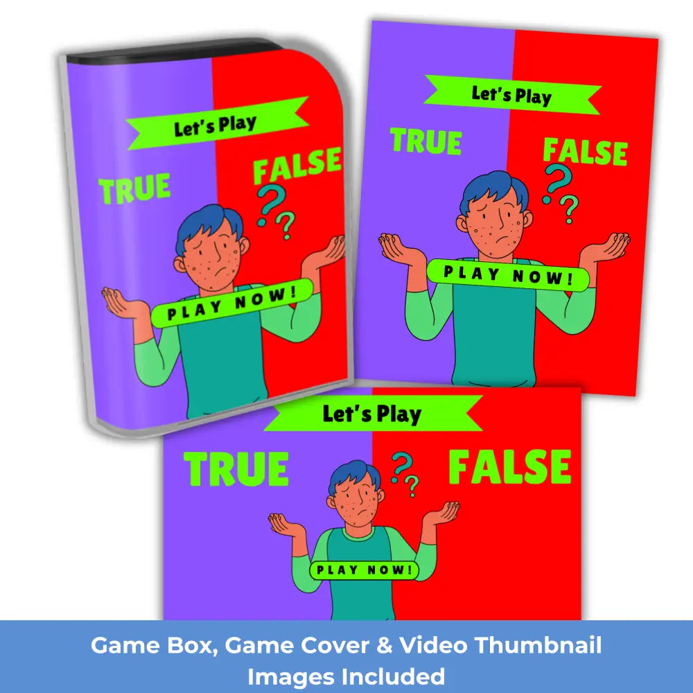 True Or False Quizzes Kid’s Game- Plr Rights Printable Journals