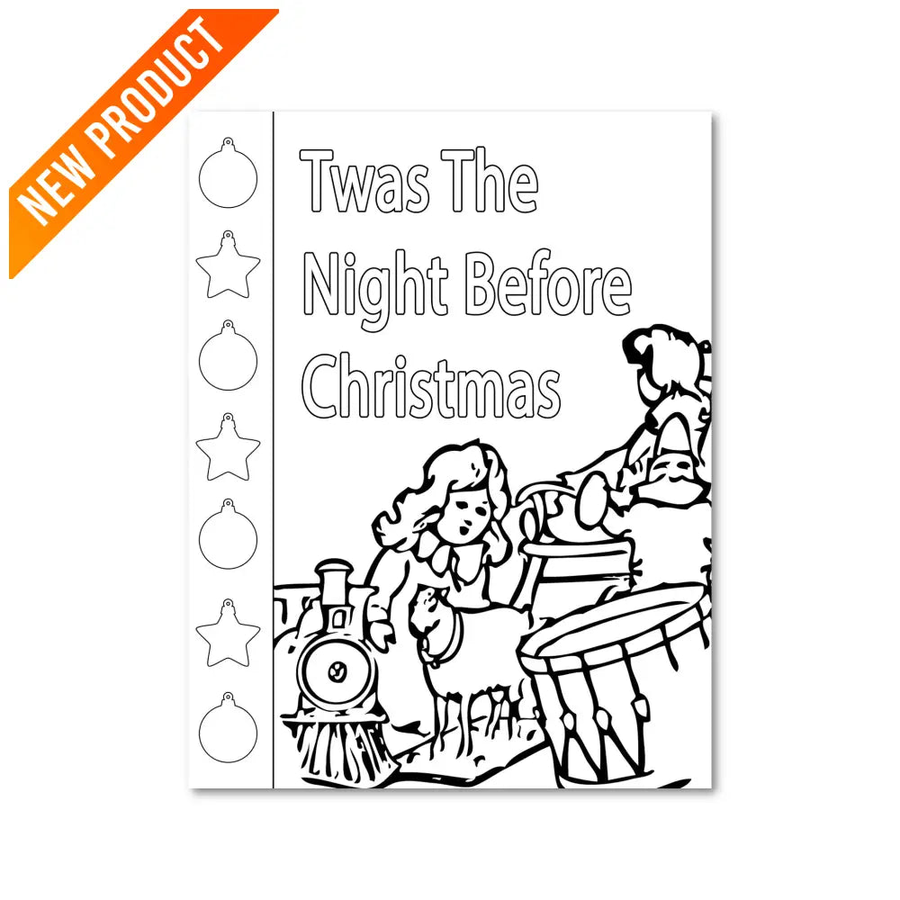 ’Twas The Night Before Christmas’ Plr Coloring Page Pages