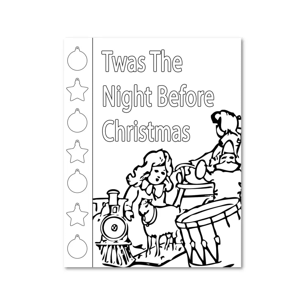 ’Twas The Night Before Christmas’ Plr Coloring Page Pages