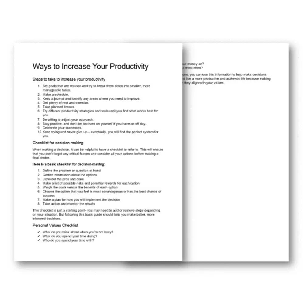 Ways to Increase Your Productivity PLR ckl